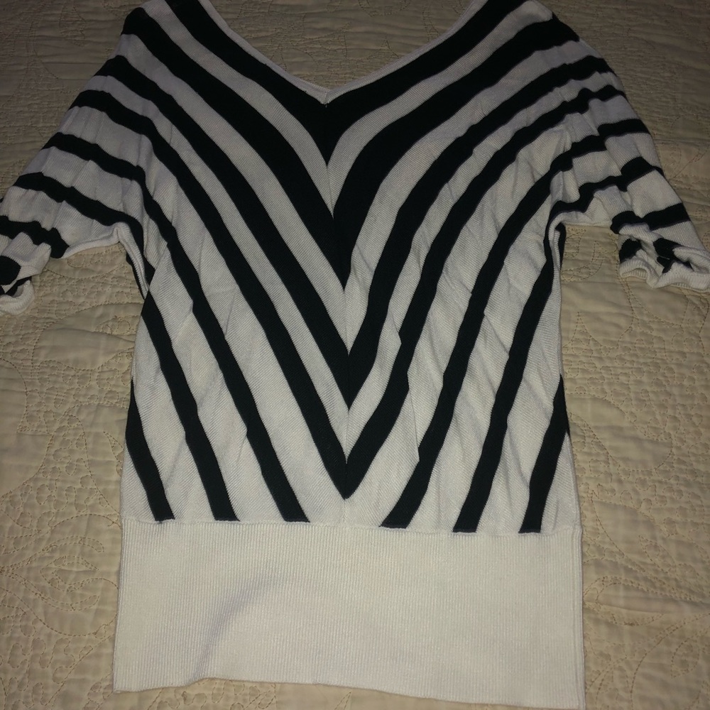Black and White Striped Tunic